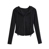 Women’s Slim-Fit Cropped Zip-Up Hoodie
