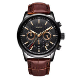 LIGE Mens Watches Luxury Waterproof Military Sport Man Watch Chronograph Genuine Leather Men Quartz Wristwatch Relogio Masculino 6