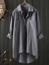 Women’s Cotton Linen Commuting Blouse