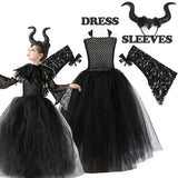 Girls' Maleficent-Inspired Halloween Tulle Dress