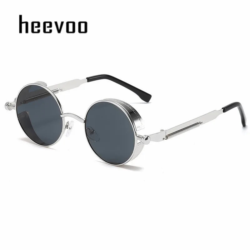 Steampunk Metal Round Sunglasses