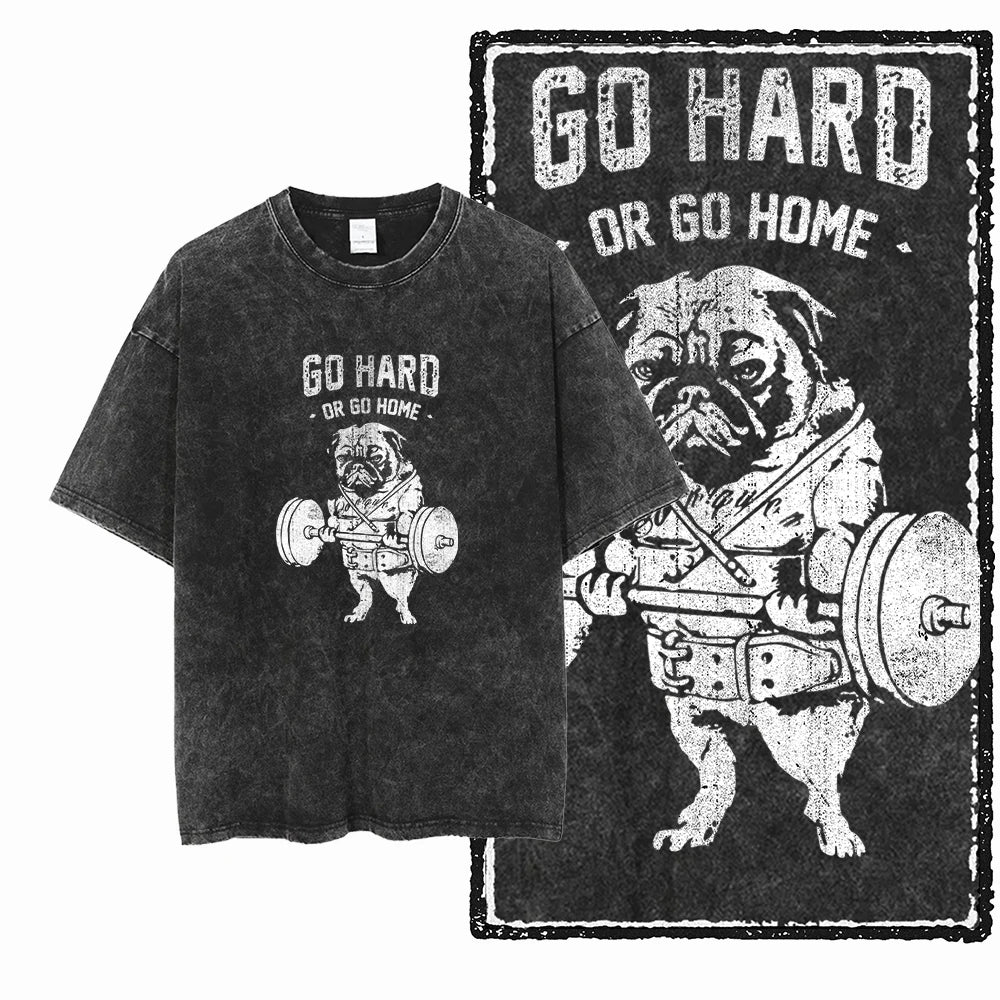 Acid-Washed Graphic Performance Tee