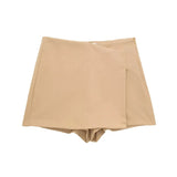 MUJER 2025 Asymmetric Skort For Women Black High Waist Mini Skirt Shorts Women Casual Bermuda Shorts Woman Summer Skirt Shorts 6