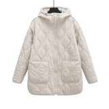 Autumn/Winter New Product Women's New Fashion and Casual Versatile Stand up Collar Hooded Jacket Cotton Coat 2