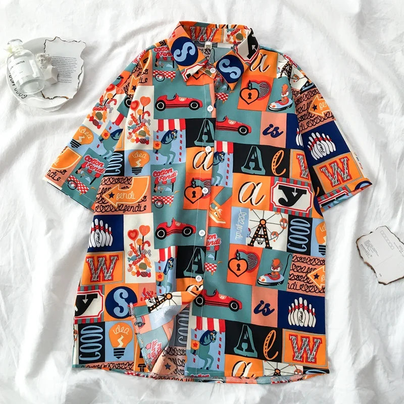 Men-Street-Fashion-Summer-Daily-Shirt-Hawaiian-Cartoon-Print-Casual-Loose-Shirts-Short-Sleeve-Beach-Loose