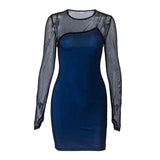 NEONBABIPINK Sexy Sheer Dresses for Women Fall 2023 Fashion Mesh Long Sleeve Bodycon Mini Dress Club Outfits N33-CE17 8