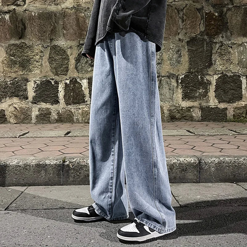 Korean Style Men’s Wide Leg Jeans