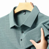 2025 Men's New Printed Business Casual Short sleeved POLO Shirt 4
