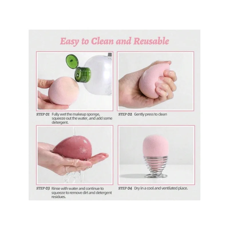 4 Pcs Beauty Egg Makeup Sponge Blenders Beauty Sponges Foundation Applicator Foundation Cosmetic Puffs Beauty tool 5