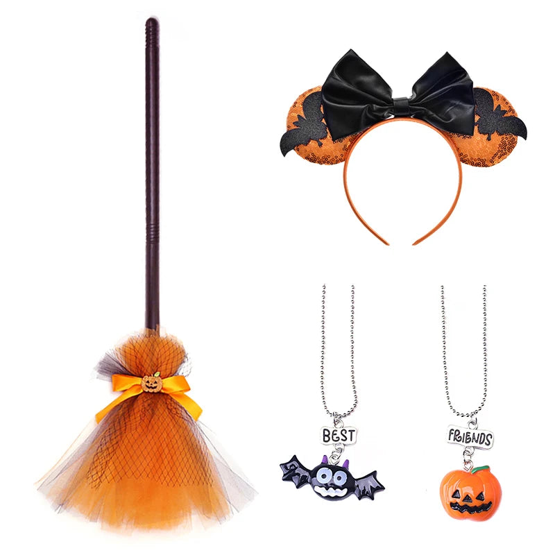Girls' Halloween Pumpkin Witch Princess Dress