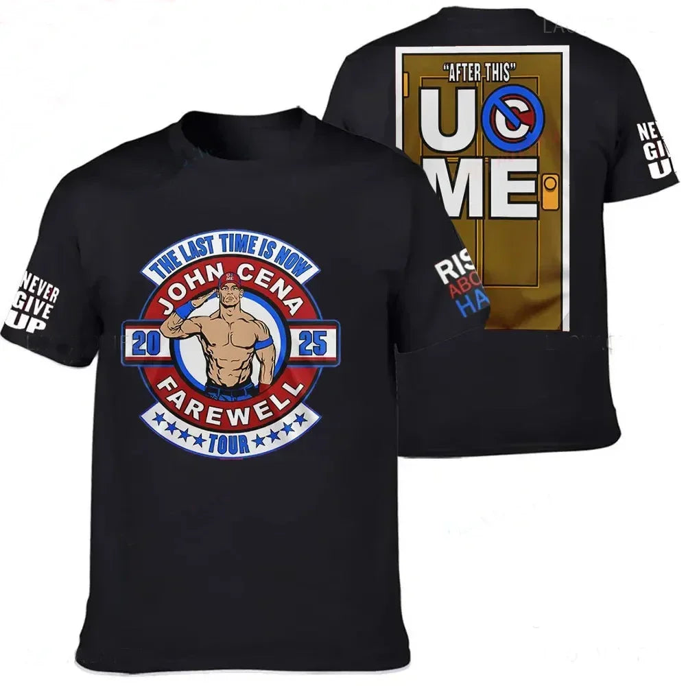 John Cena Wrestling Men's T-Shirt Summer Outdoor Sports Fitness Unisex Tops Casual O-Neck Short Sleeve Tee Casual Men Clothing 3