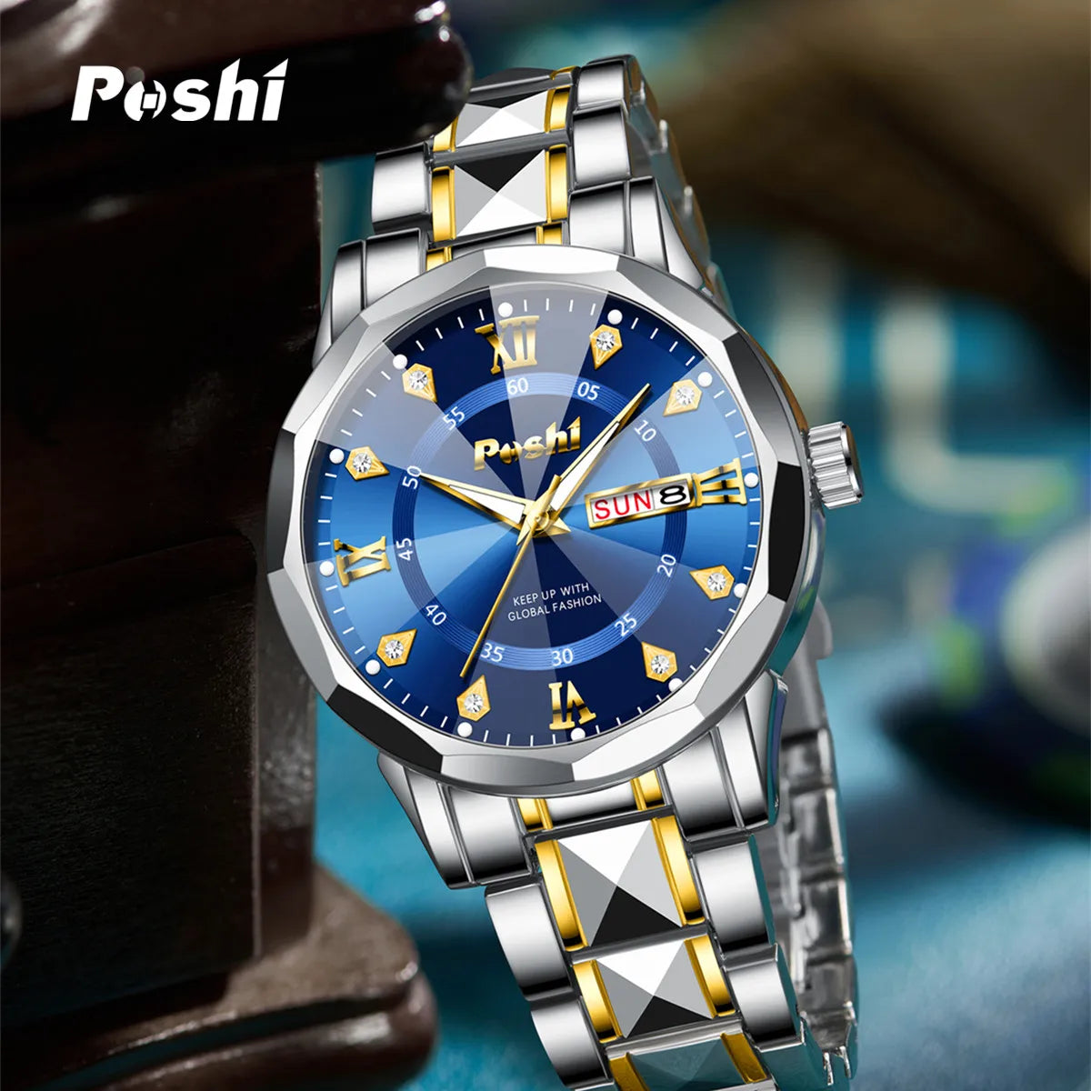 Men's Watch Date Week Fashion Watch Men Original Waterproof Non-mechanical Luminous Dual Calendar Quartz Wristwatch 5