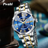 Men's Watch Date Week Fashion Watch Men Original Waterproof Non-mechanical Luminous Dual Calendar Quartz Wristwatch 5