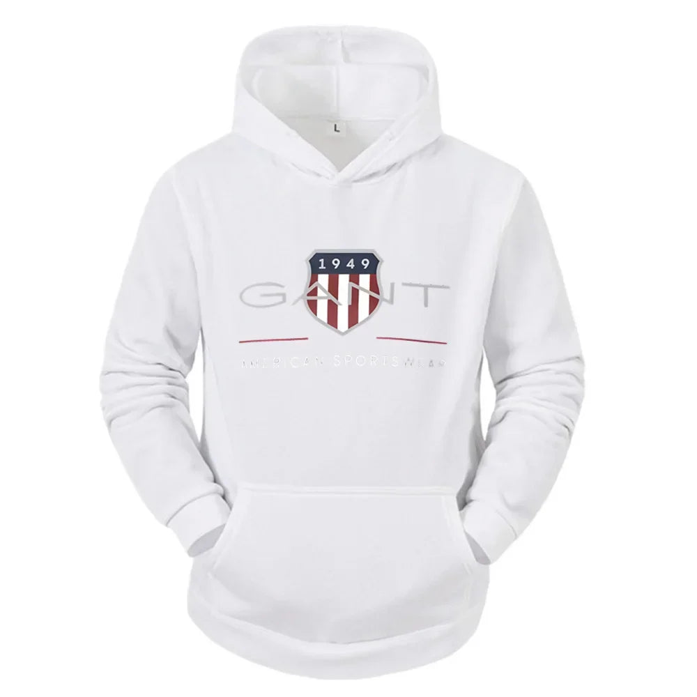 2025Solid Color Men's Hoodie Warm Men's Sweatshirt Fashion Street Casual Men's Loose Cool Sa 1949 Printed Pullover Brand Hoodie 4