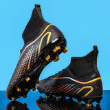 High Ankle Sports Footwear FG/TF Kids Soccer Cleats Football Boots Professional Men's Soccer Shoes Krampon Outdoor Sneakers 2024