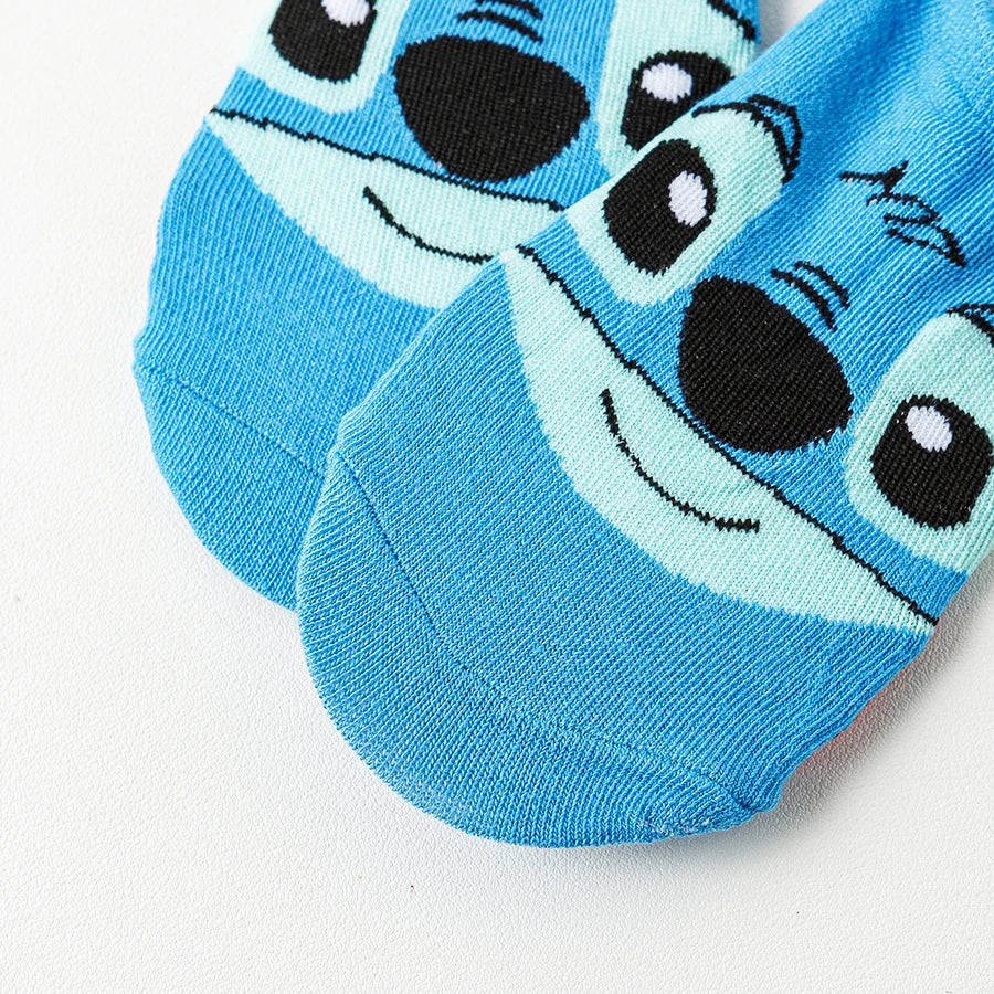 10Pairs miniso disney Unisex Cartoon Anime Socks Men Women Hip Hop Street Style Funny Casual Short Boat Socks 6
