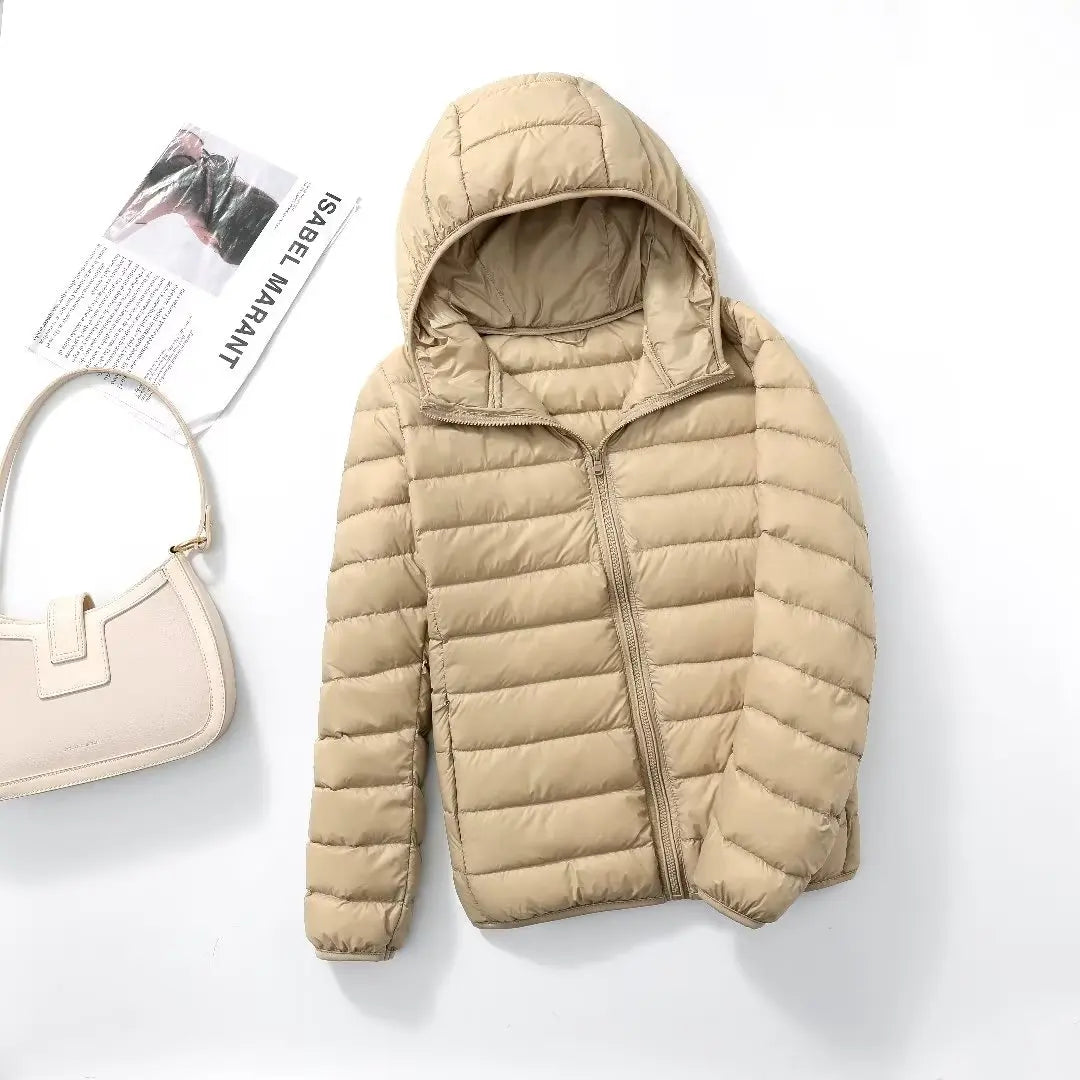 Ultra Lightweight Packable Hooded Puffer Jacket