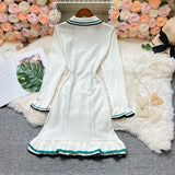 YuooMuoo Brand Fashion Women Knitted Mini Dress Ins Hot Sexy Package Hips Ruffled Party Dress Streetwear Lady Outfits Vestidos 6