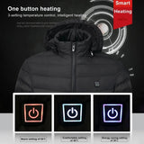 Men Heated Jacket USB Winter Outdoor Electric Heating male bobojaco Warm Sprots Thermal Coat Clothing Heatable men's parka 6