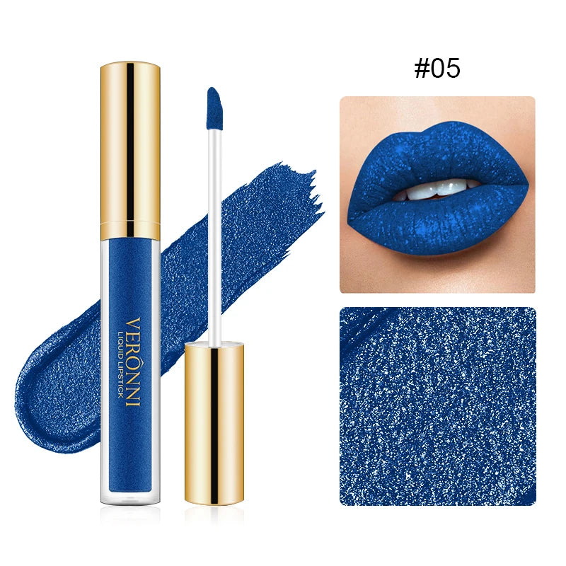 15-Color Radiant Glitter Liquid Lipstick