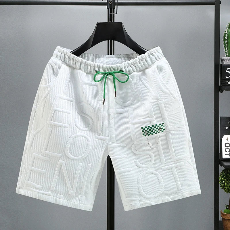 Letters Size 5XL 6XL 7XL New Fashion knitted Shorts Men 2