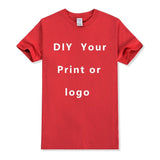 Custom T shirt Women Men Customised Printed 100% Cotton Short Sleeve Your Logo Photo Brand Text Tee Personalize Graphic Clothing