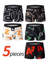 Men's Premium Gold Print Boxer Briefs (5 or 10 Pack)