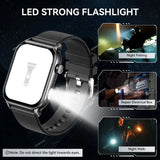 AMOLED Smart Watch Bluetooth Call LED Flashlight 100+ Sport Mode DIY Dial Custom Camera Control Smartwatch for Men Women 5