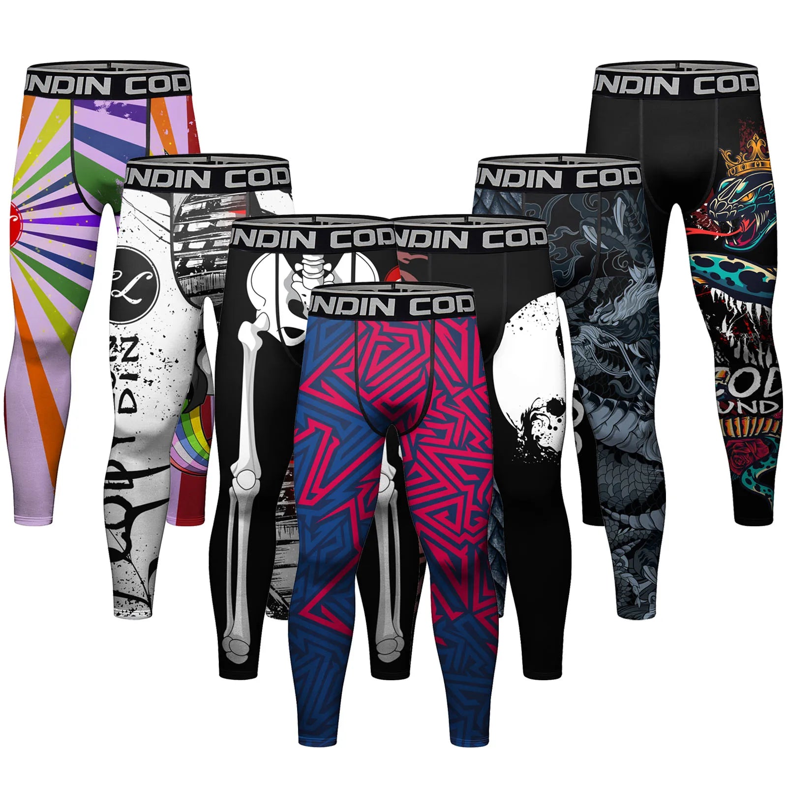 Cody Lundin Jiu Jitsu Compression Leggings – Men’s Stappling Tights for BJJ, No Gi, Gym & Fitness
