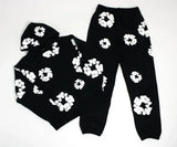 DENIM TEARS brand hot selling new fashionable cotton foam printed hoodie, European and American trendy men's sports suit