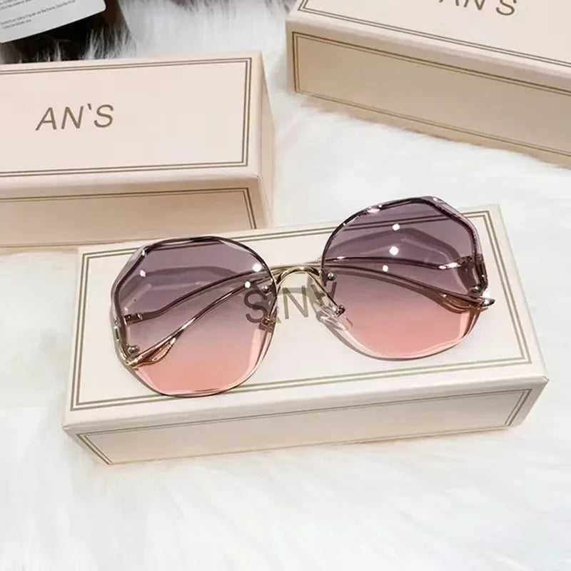 Rimless Polygon Fashion Sunglasses
