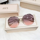 Rimless Polygon Fashion Sunglasses