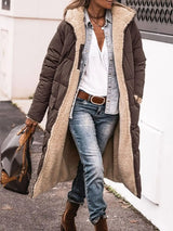 Winter Hooded Quilted Jacket For Women Solid Reversible Long Sleeve Thick Coat Warm Fashion Long Outerwear Casual Puffer Coats 5