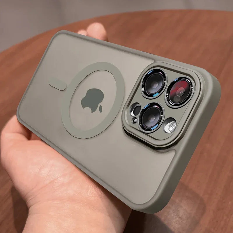 Magnetic Matte Translucent Case with Lens Protection
