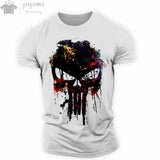 Men's T Shirt 3d Print Military Patriotic Skull O-Neck T Shirt Oversized T-Shirt Short-Sleeved Tee Sportswear Men's Clothing Top 6