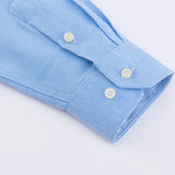Men's Cotton Blend Solid Shirt, Formal Business Lapel, Long Sleeve 6