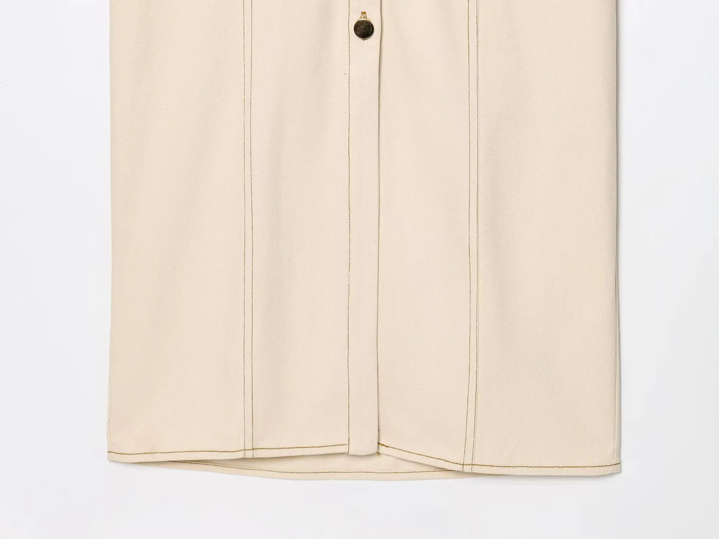 ETJ 2025 summer new  women's elegant fashion waist pleated V-neck short-sleeved temperament denim MIDI dress 5