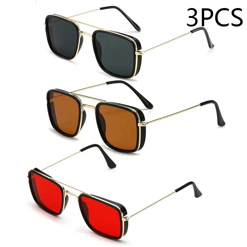 Retro Small Square Metal Sunglasses