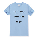 Custom T shirt Women Men Customised Printed 100% Cotton Short Sleeve Your Logo Photo Brand Text Tee Personalize Graphic Clothing