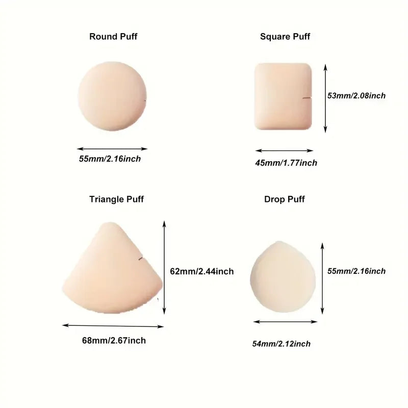 5pcs Portable Foundation Powder Puffs Drop Shape Beauty Makeup Sponge Blender Travel Women Makeup Tools 6