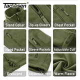 Men's Fleece Jacket Soft Warmth Windproof Full Zip Up Coat Multiple Zipper Pockets Hiking Working Outdoors Windbreaker TheFashionFever 5