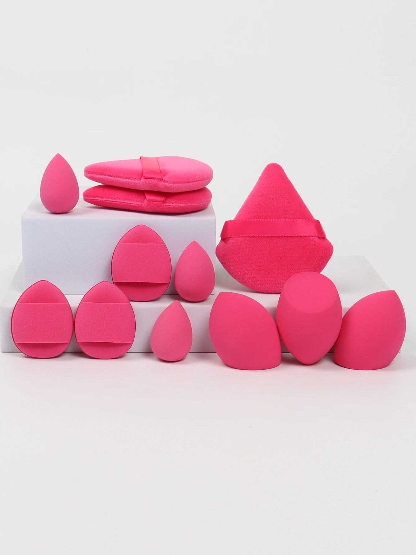 12-Piece All-Purpose Makeup Sponge Set, Made of 3 Loose Powder Puffs, 3 Mini Air Cushion Puffs, 3 Beauty Eggs and 3 Mini Beauty 2