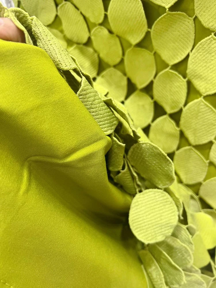 TWOTWINSTYLE Cut Out Skirt For Women High Waist Patchwork Tassel Irregular Hem Solid Midi Skirts Female Summer Clothing Style 6