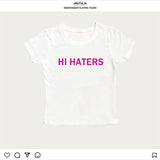 Hi Haters Letter Gothic T-shirt High Street Sexy Tees Harajuku Crop tops Short sleeve top Fairy Grunge Skinny Tops Y2k Clothes 7