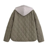 2024 Autumn/Winter New Product Fashion Casual Women's Round Neck Loose Long Sleeve Hooded Jacket Top 2