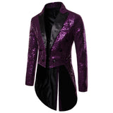 Men's Suit Round Sequin Button Tuxedo Stage Show Wedding Host Dance Festival Celebration Dinner Casual 5