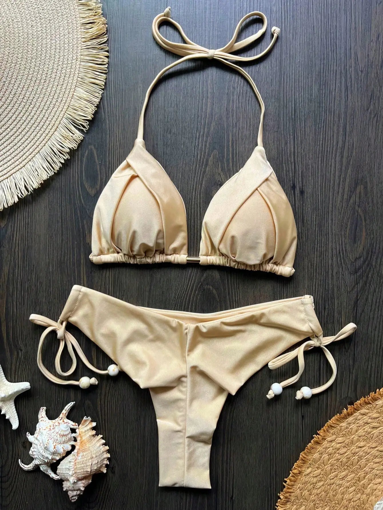 Chic Triangle Bikini Set | Women’s Brazilian Style Halter Swimwear