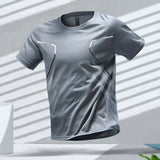 Men's T-shirts Sport Running T-shirt Men Quick-drying Breathable Short Sleeve Round Neck Active Tee Outdoor Workout Men Clothing 5