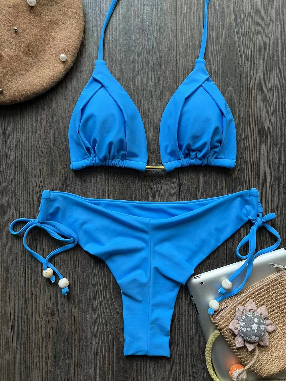 Chic Triangle Bikini Set | Women’s Brazilian Style Halter Swimwear
