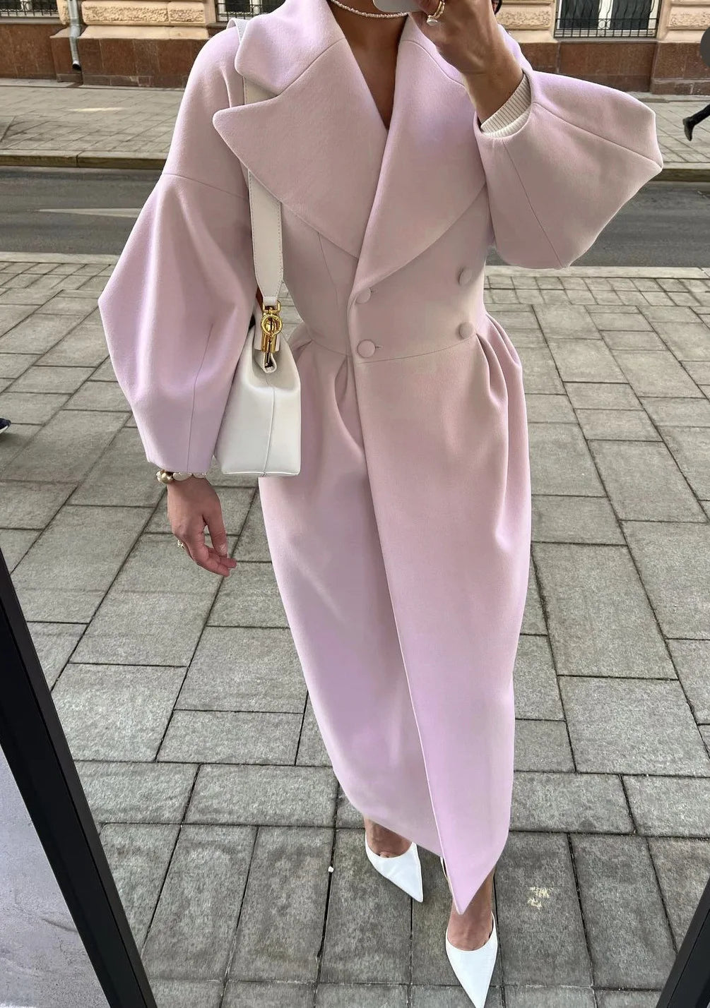 Women’s Retro Palace Lantern-Sleeve Coat